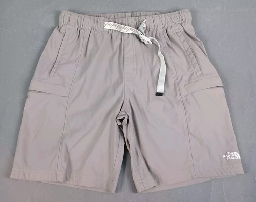 The North Face Mens Cargo Shorts Sz M Beige Nylon Belted Hiking Fishing Outdoor