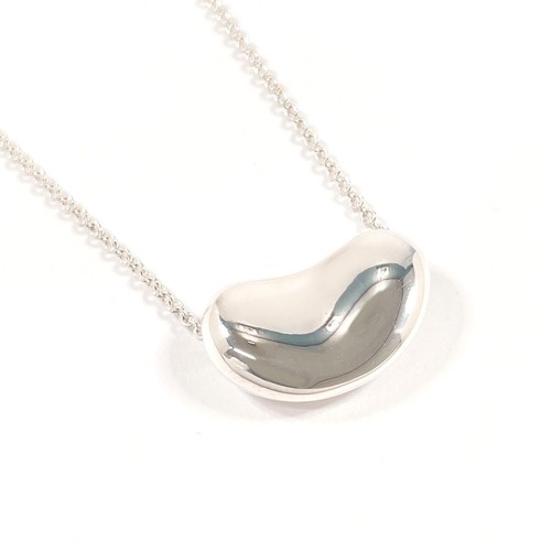 TIFFANY&Co. Necklace Bean pendant Elsa Peretti Silver925 accessory Women