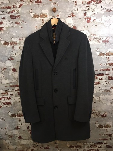 Cappotto lungo uomo Burberry Brit grigio lana cashmere piccolo S vintage anni 90 invernale