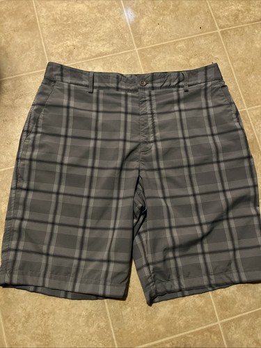 Under Armour Pantaloncini Golf Uomo Tg 34 Grigio Plaid Match Play Performance