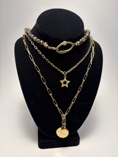VETEMENTS Collana multifilo con catene ciondoli e ciondoli di WHBM Maximalist Y2K