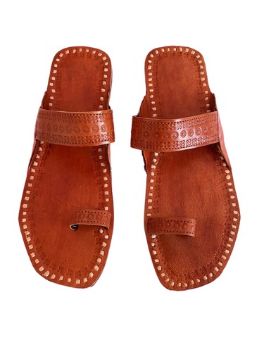 NASTY GAL SHOES Womens Tan Leather Indian Handmade Kolhapuri Sandals Slippers Flip flops Shoes