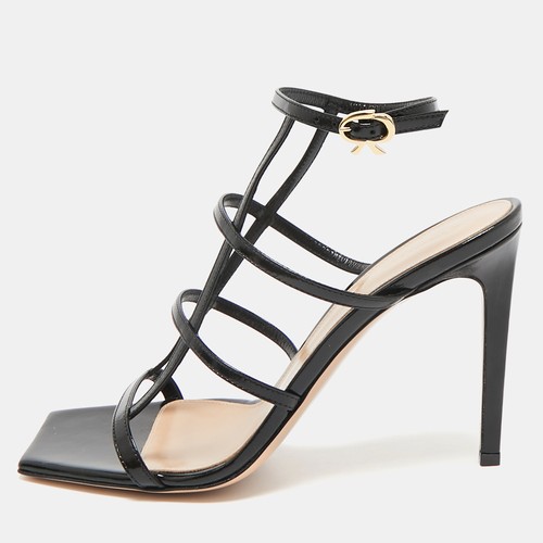 Sandali Mondry Gianvito Rossi in pelle nera taglia 38