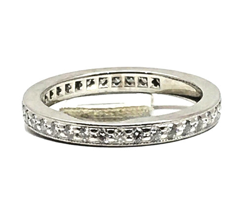 TIFFANY & CO. Anello Fascia Intera Tiffany & Co 0 32 caratiw Diamante Platino 2 3 mm Eternity Novo 4 1⁄2