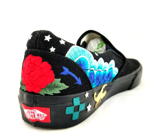 VANS Slip On Embroidered SK8 Hi Skate Shoes SCORPION Men's 9 Women's 10.5 NEW *