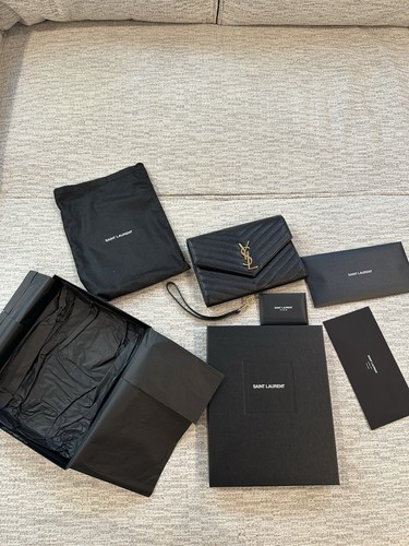 SAINT LAURENT (YSL) CASSANDRE MATELASSÉ FLAP POUCH IN GRAIN DE POUDRE LEATHER