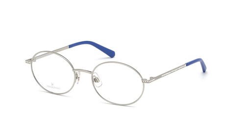 Swarovski SK 5335 016 Blue & Silver Round Oval Metal Eyeglasses Frame 53 19 140
