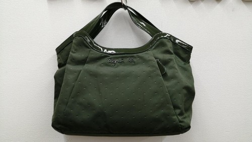 AGNES B. Nylon bag Model number Green AGNES B