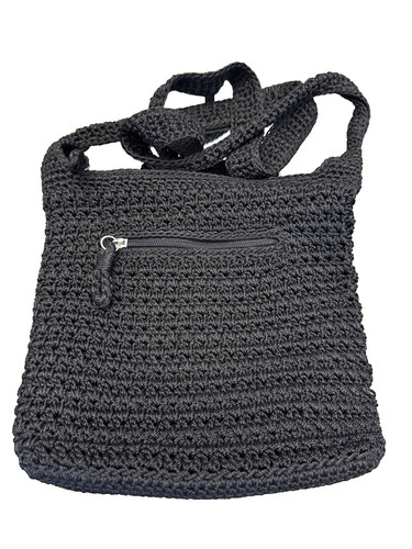The Sak Black Woven Mini Hobo Bag Crossbody