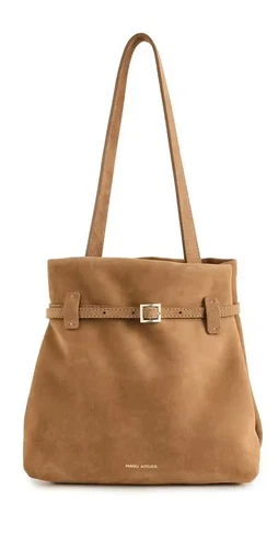 Manu Atelier Mini Tote du Jour Bag Sigaro Suede