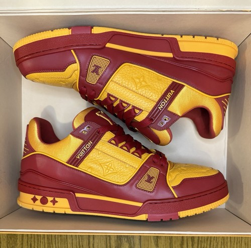 Louis Vuitton Trainer Sneaker (Bordeaux) Size 9.5 LV