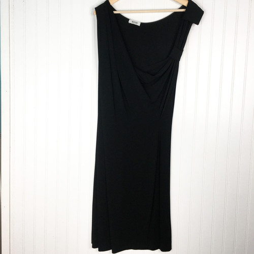 Abito Moschino Aeffe Spa donna linea A nero senza maniche LBD party cocktail 14