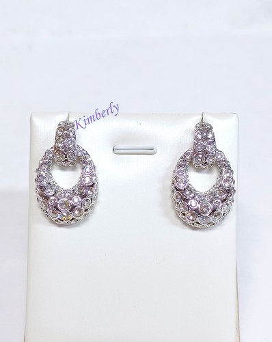Swarovski Rarely Earrings Steel Sparkle Silver Shade Crystal Authentic 1179799
