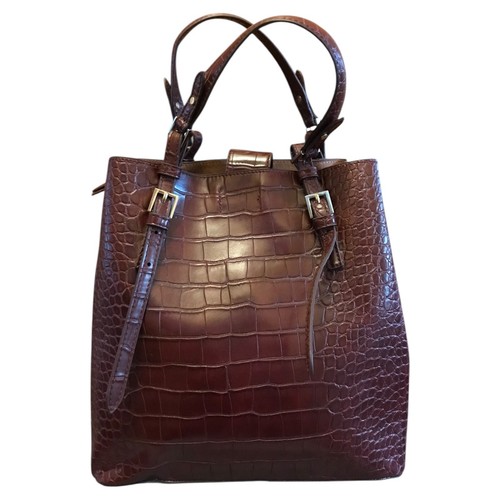 Bellissima borsa ZARA bordeaux ecopelle coccodrillo piccola afferrante tote bag in ottime condizioni