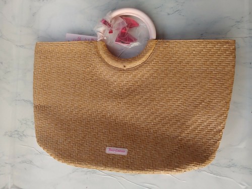 Juicy Couture Bodacious Borsa a mano grande in paglia tote bag shopping bag