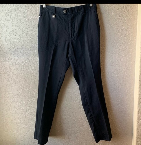 Autentico VERSACE Jean Couture Pantaloni Classici Neri Made In ITALY