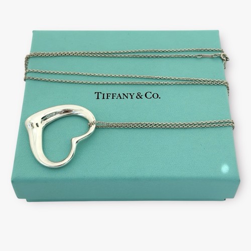 TIFFANY & CO. AUTHENTIC Tiffany & Co Necklace  XL Elsa Peretti 34mm Open Heart Necklace