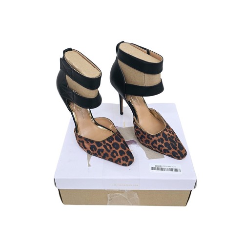 Pompa tacco alto Jessica Simpson donna Cassiya doppia cinghia punta punta 6 5 M