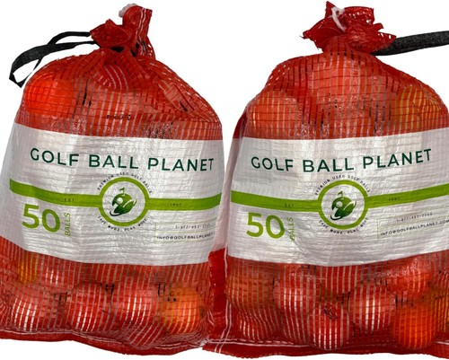 100 palline da golf Shag Pratica Hit Away Range usate mix in borsa a rete   Multicolore