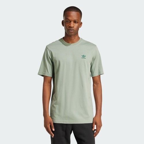 Adidas men Trefoil Essentials Tee; Silver Green; 2XL