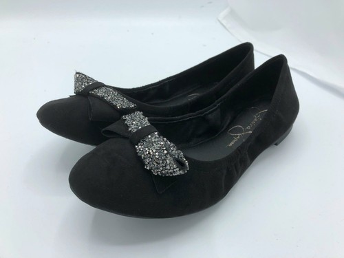 Jessica Simpson Neverly Microsuede Flat (2066) Black Size 5.5M