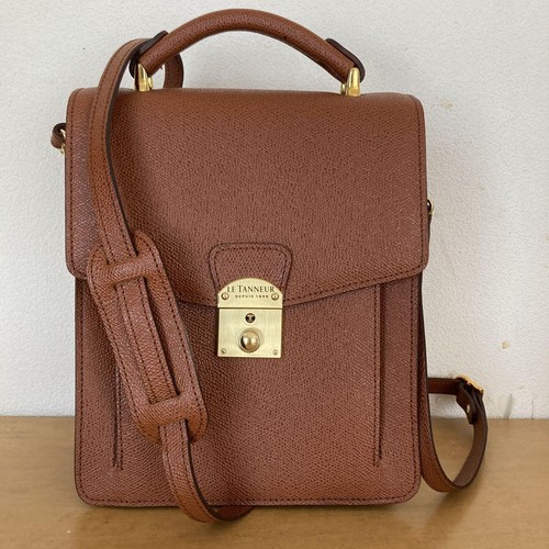 Le Tanneur Shoulder Bag Handbag Purse Brown Leather U from Japan good rare