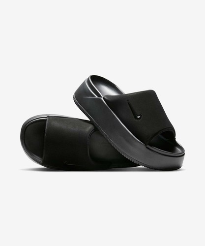 Nike Calm Elevation Slide Slippers   Triple Black   HJ5601 002   Expeditedship