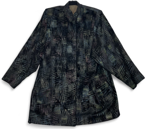 RETROFÊTE Giacca vintage in velluto dipinto Norelene donna L multicolore arte da indossare artistica