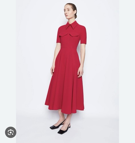 Emilia Wickstead Red Alice Dress UK 14 USA 10