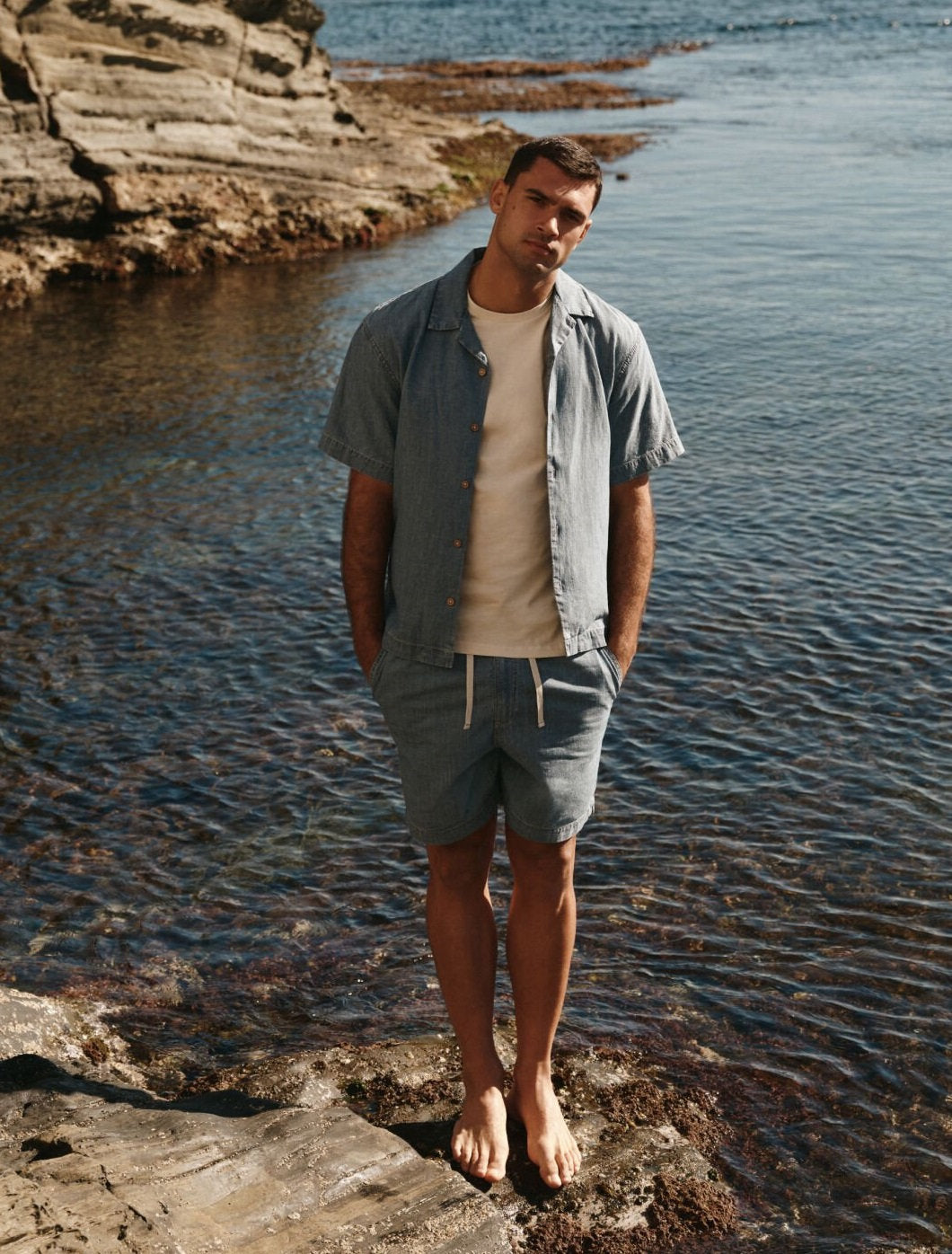 SPRINGFIELD Loose Beach Style Denim Bermuda Shorts