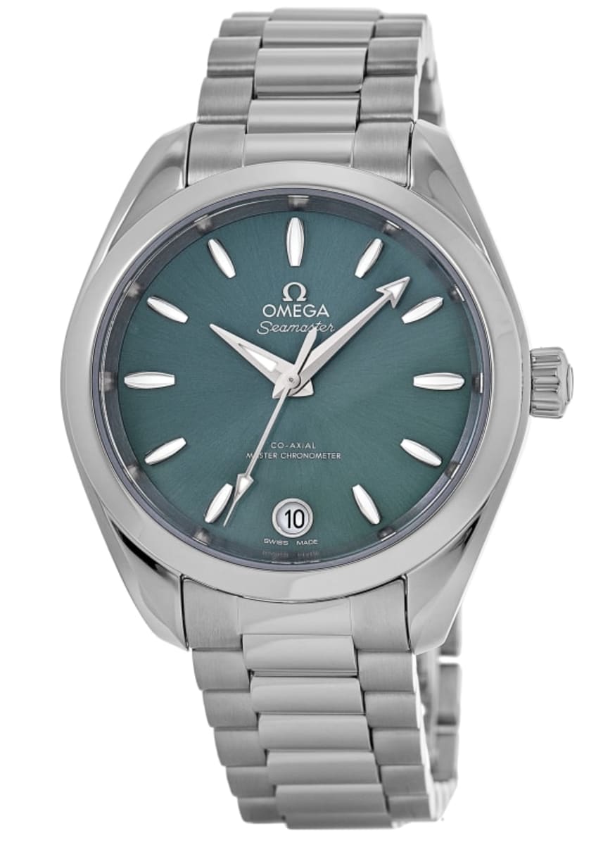 2818 Omega Seamaster Aqua Terra Shades Automatic Chronometer 34mm Green Dial Steel Women's Watch 220.10.34.20.10.001