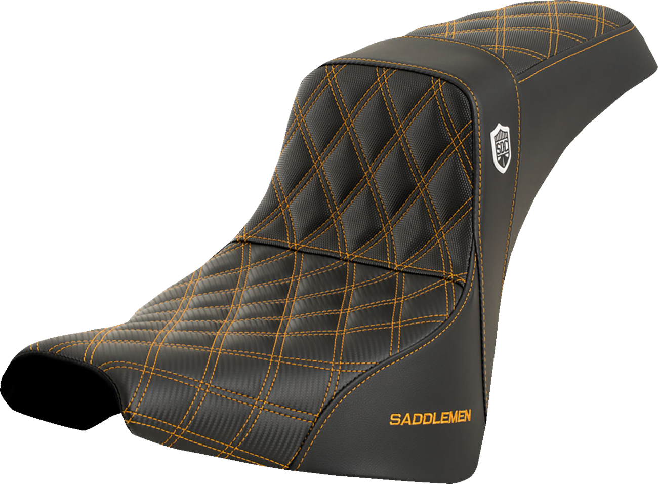 SADDLEMEN Pro Series SDC Performance Seat   without Backrest   Gold Stitch   FXBB/FXST '18 '23 SC81830GOL