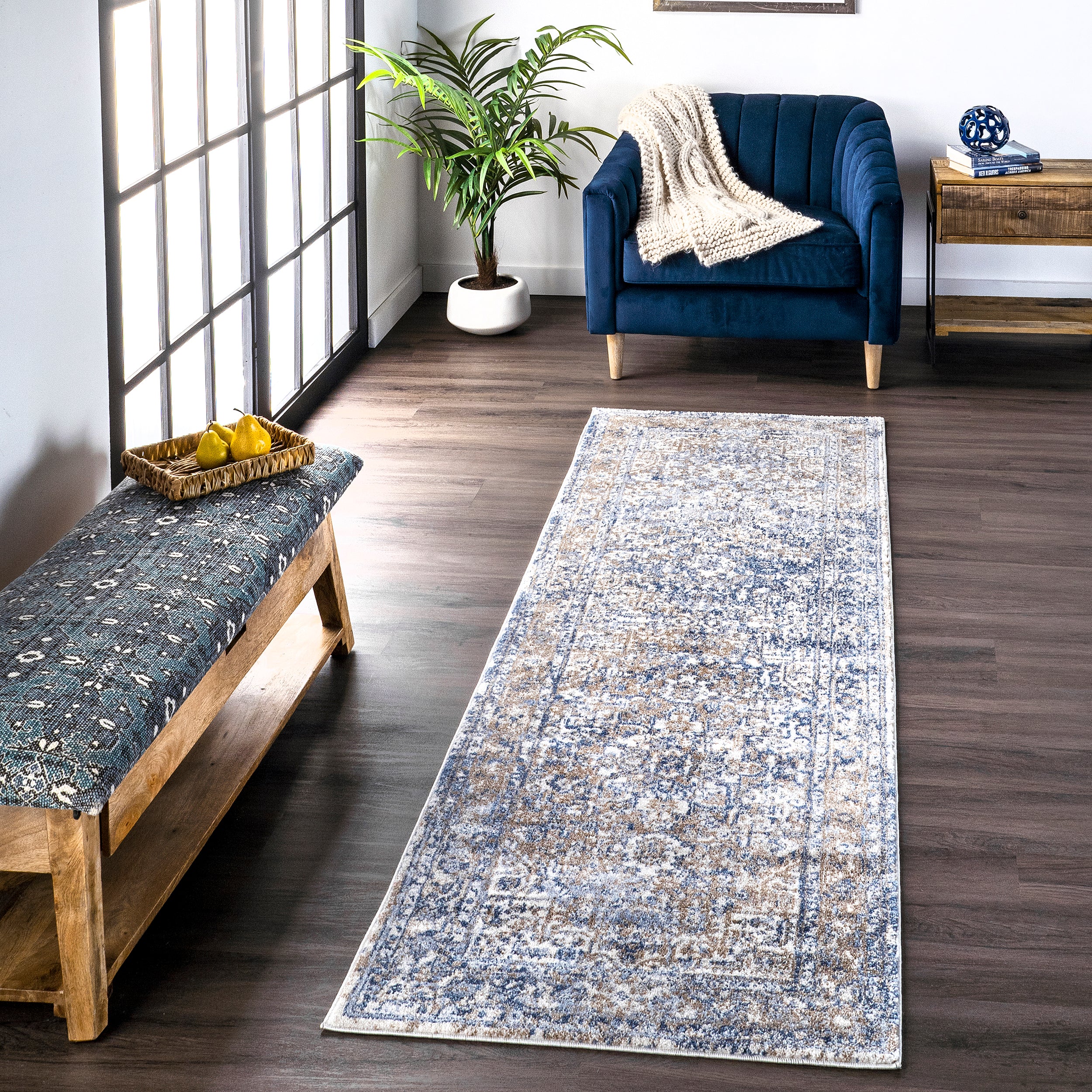2158 nuLOOM Vintage Lilah Medallion Area Rug