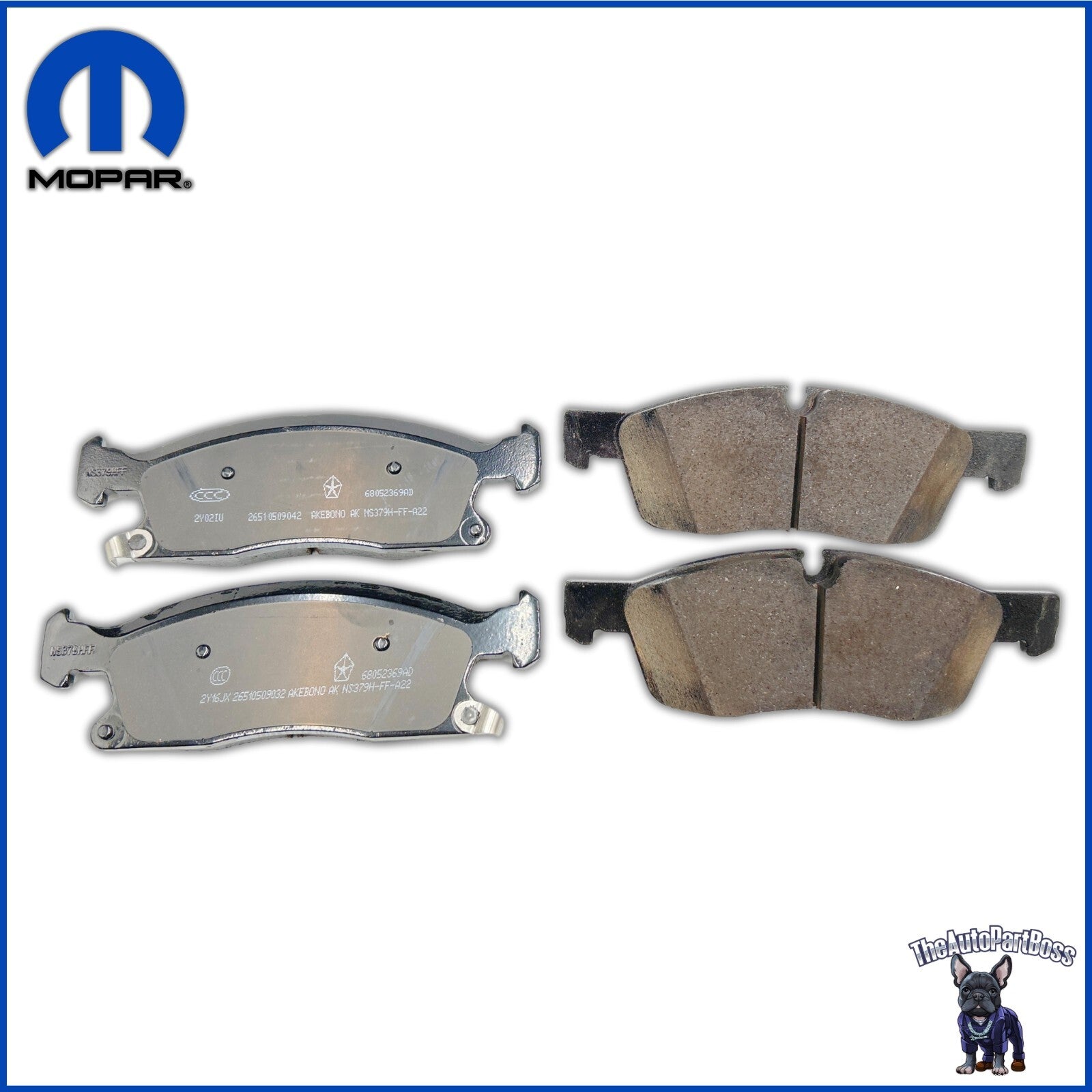 Disc Brake Pad Set OEM Mopar 68052369AE