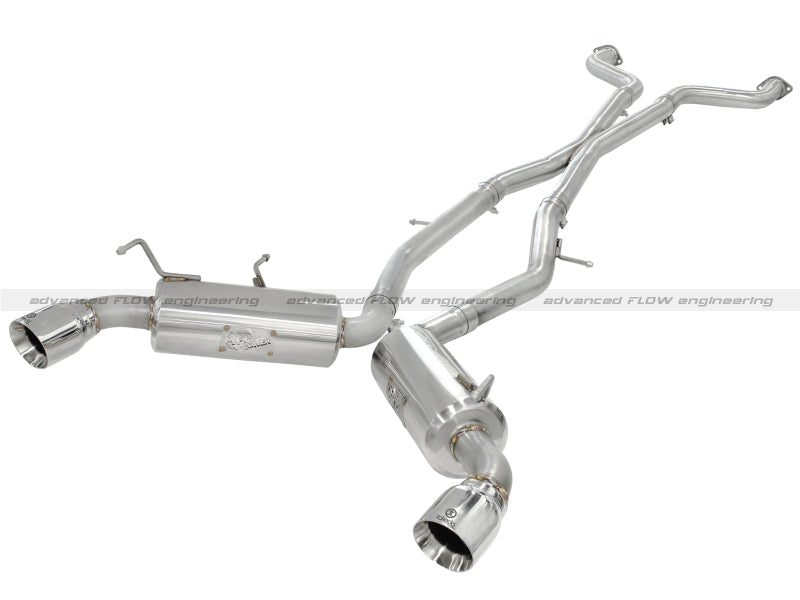 aFe Takeda 2.5inch SS Exhaust Cat Back 09 13 Nissan 370Z V6 3.7L Polished Tips
