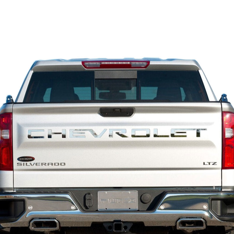 Putco 19 20 Chevy Silverado 1500   Stainless Steel Tailgate Letters CHEVROLET Chevrolet Letters