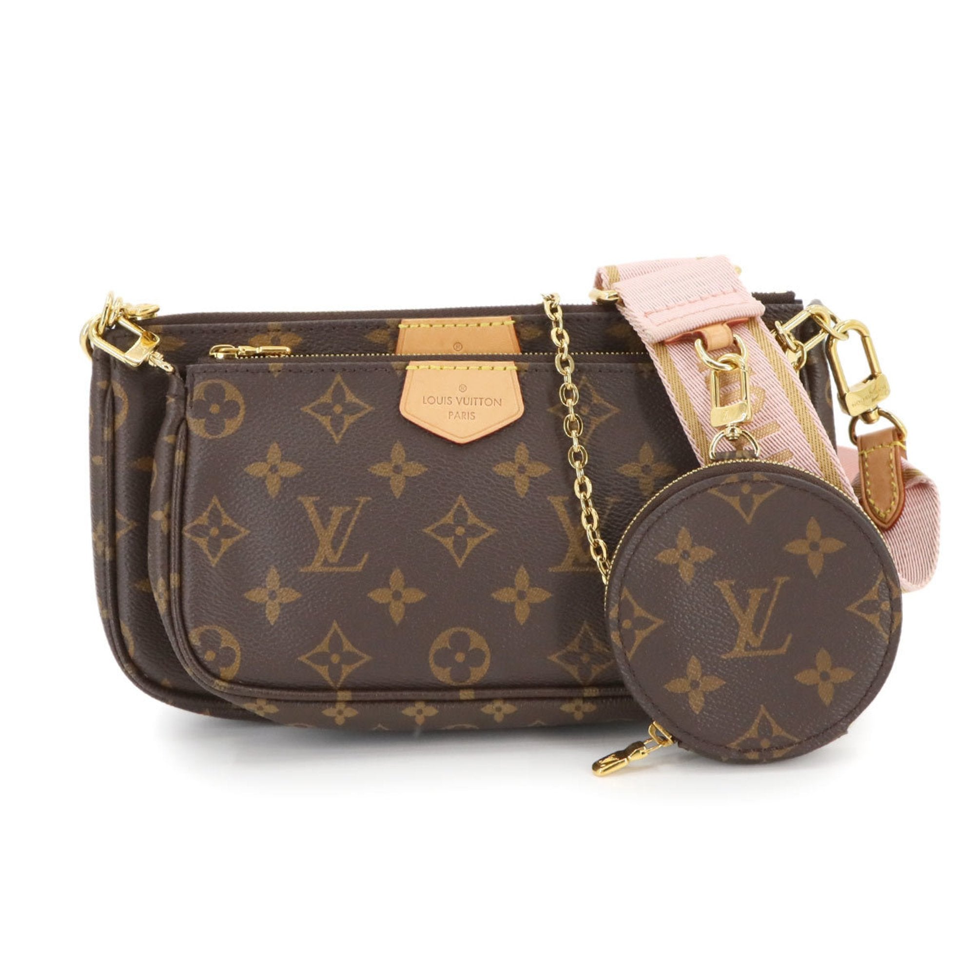2275 Louis Vuitton Monogram Rose Clair Monogram Pochette Pouch Shoulder Bag (Pre Owned)