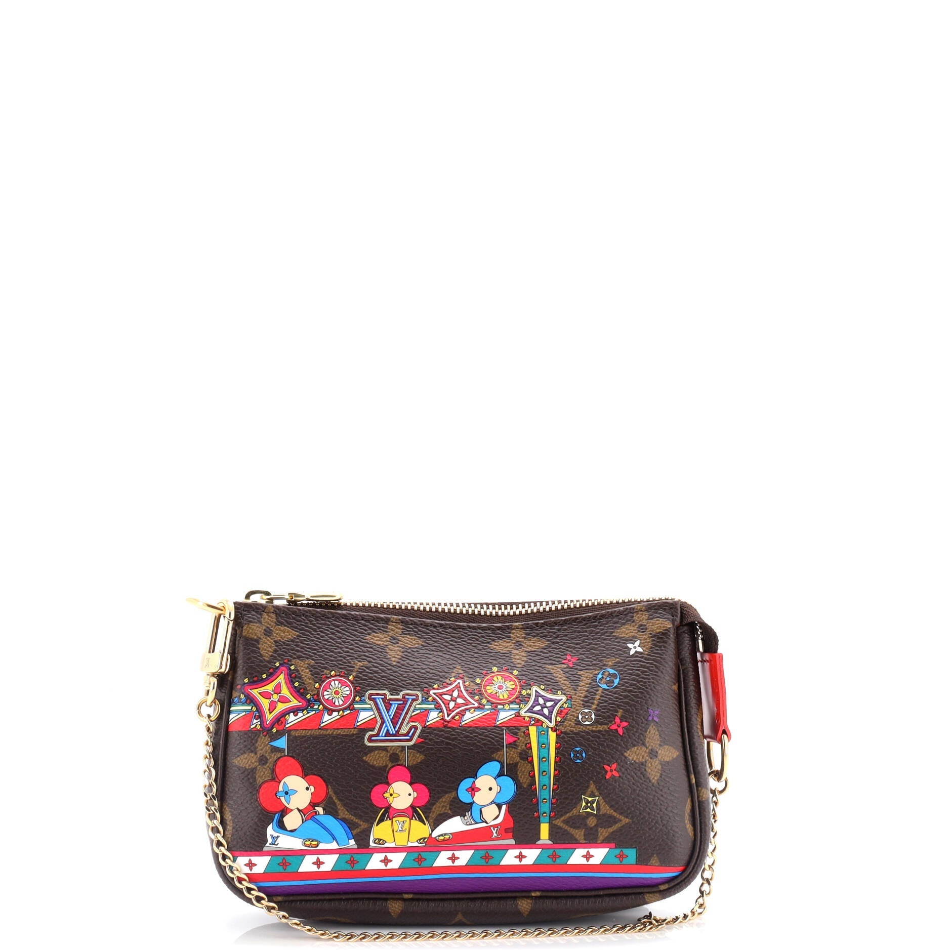 2860 Pochette Accessoires Limited Edition Vivienne Xmas Monogram Canvas Mini
