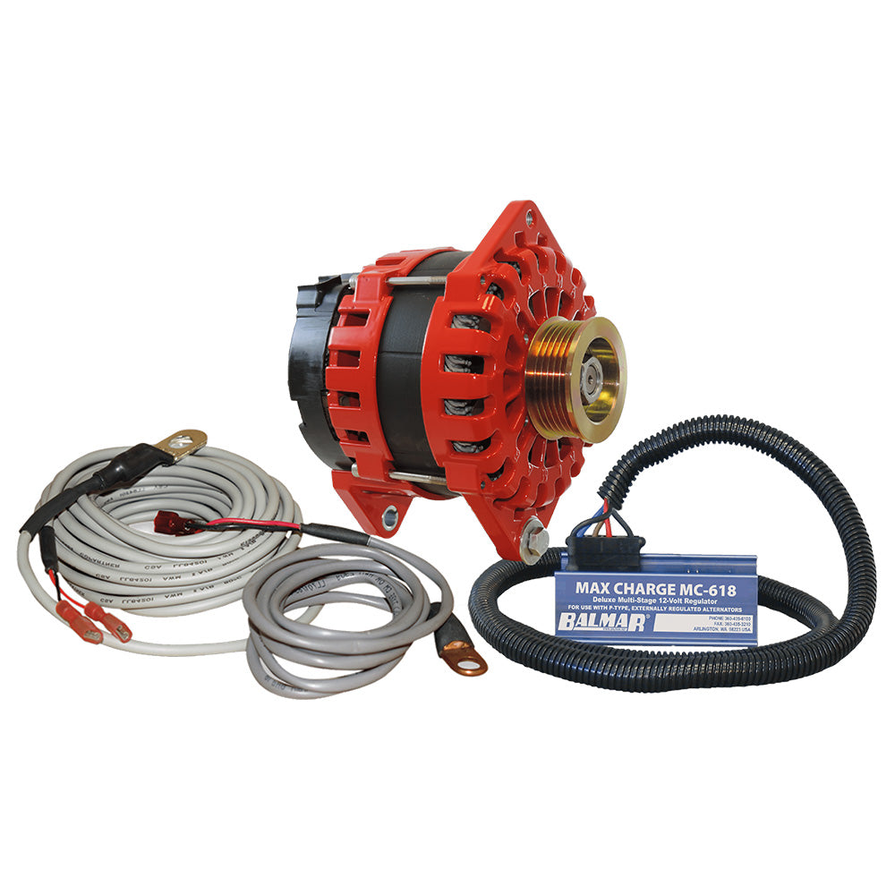Balmar Alternator 170 AMP Kit 12V 4" Dual Foot Saddle K6 Pulley [XT DF4 170 K6]