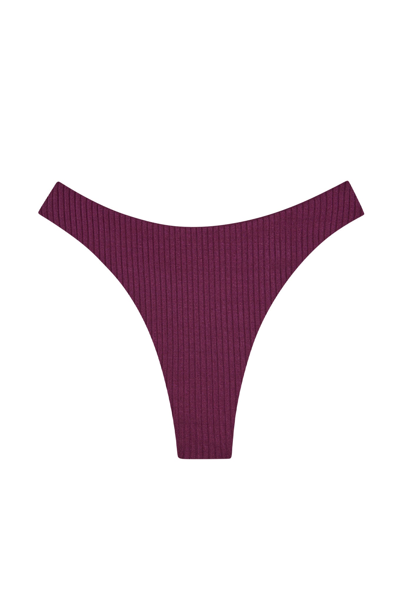 MONDAY SWIMWEAR Capri Thong   Eggplant Wide Rib