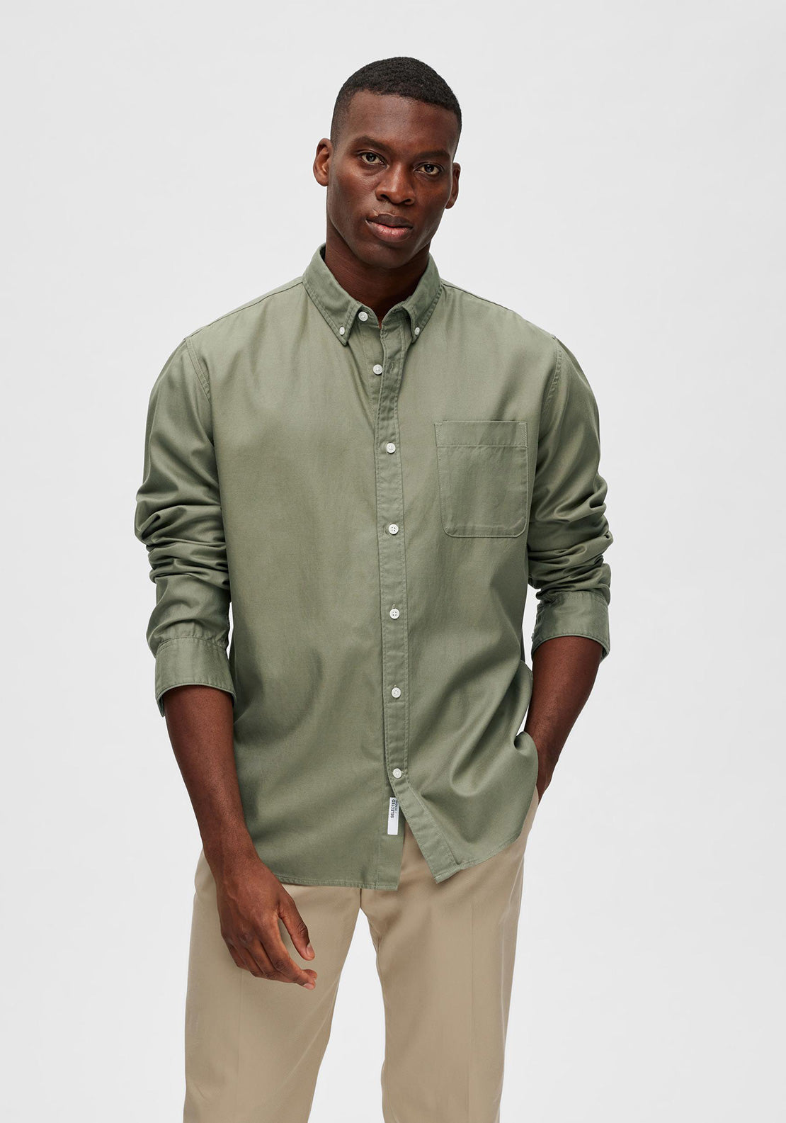 Selected Homme Sten Shirt  Deep Lichen Green