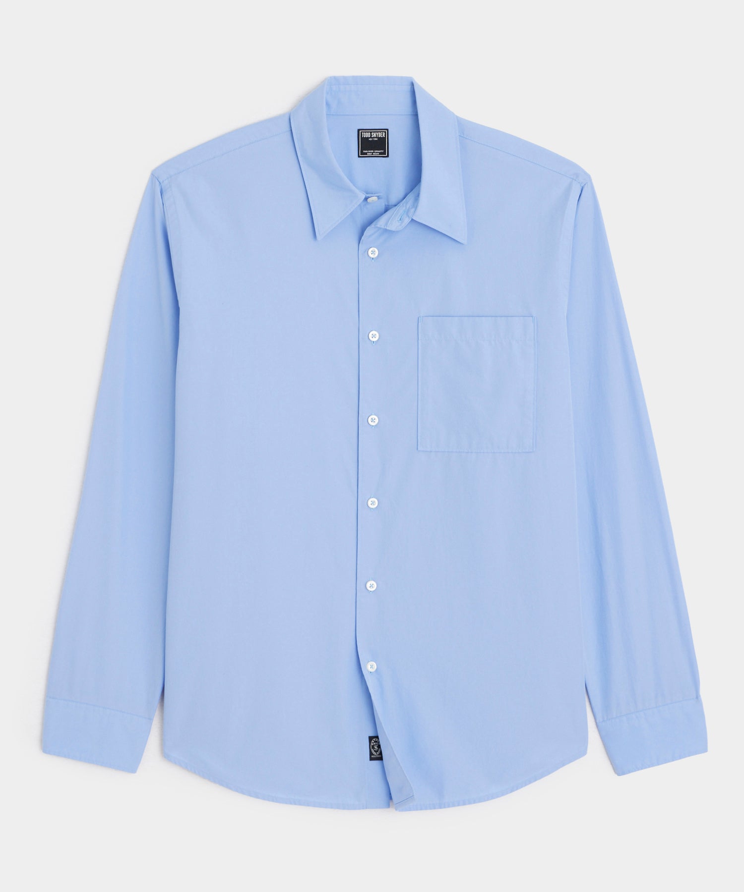 TODD SNYDER Relaxed Fit Cotton Poplin Point Collar Shirt
