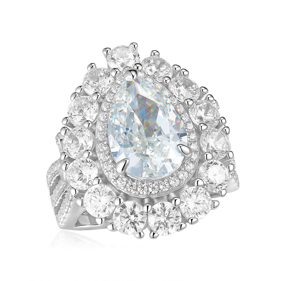 ANNA ZUCKERMAN Sunny Isles 7 Carat Ring in Champagne Crystalline