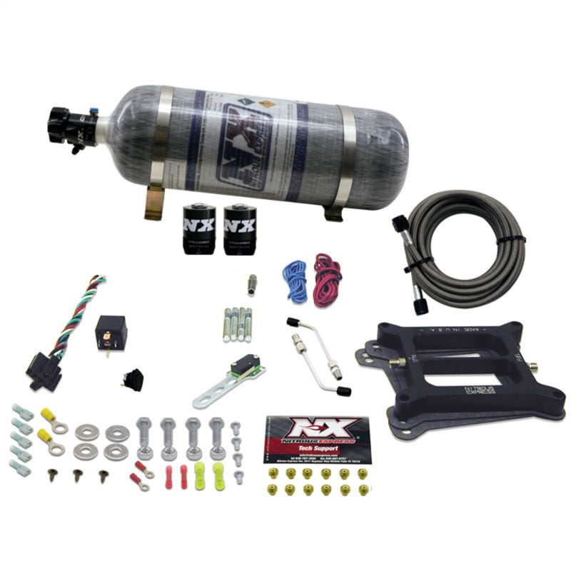 Nitrous Express 4150 4 BBL/Gasoline Nitrous Kit (50 300HP) w/Composite Bottle
