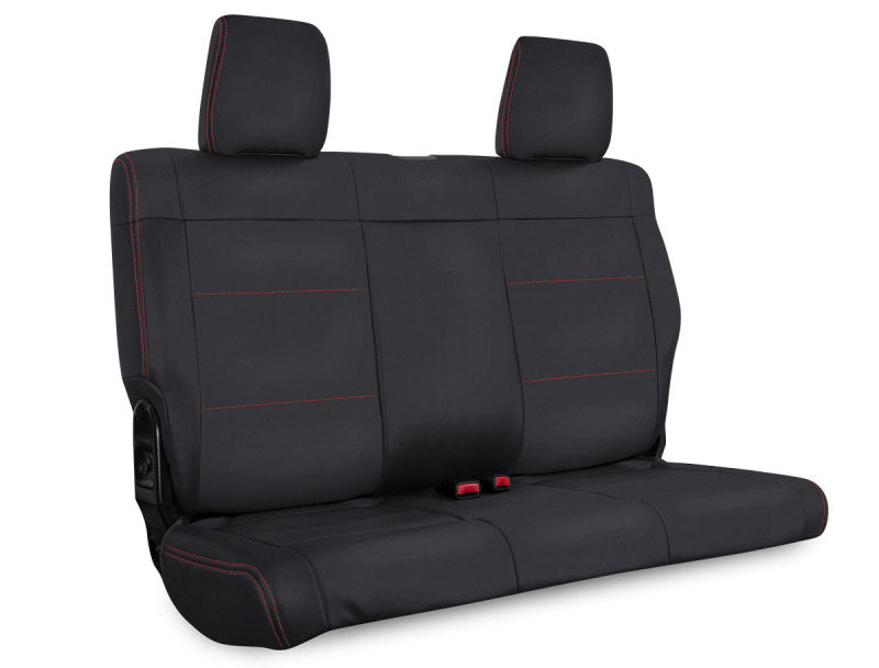 PRP SEATS PRP 11 12 Jeep Wrangler JKU Rear Seat Cover/4 door   Black with Red Stitching