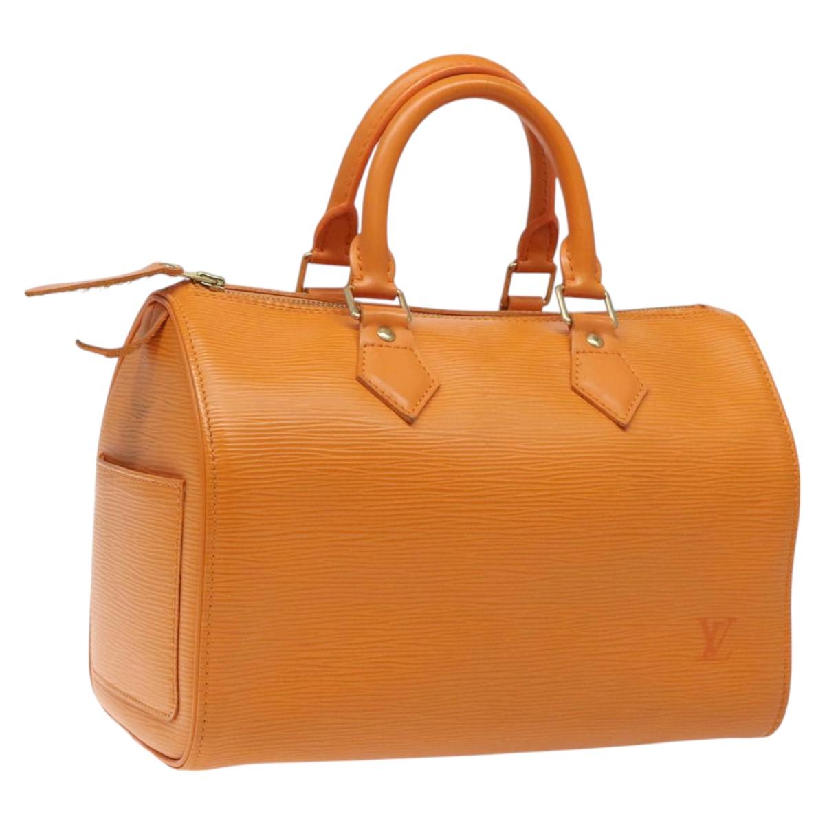 LOUIS VUITTON Epi Speedy 25 Hand Bag Orange Mandarin M5903H LV Auth EC1030