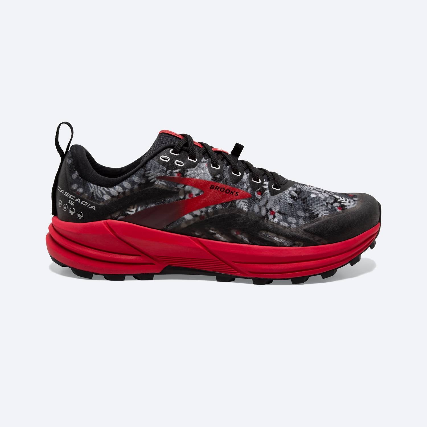 2665 Women's Cascadia 16 Trail Running Shoes   Medium Width In Black grey red