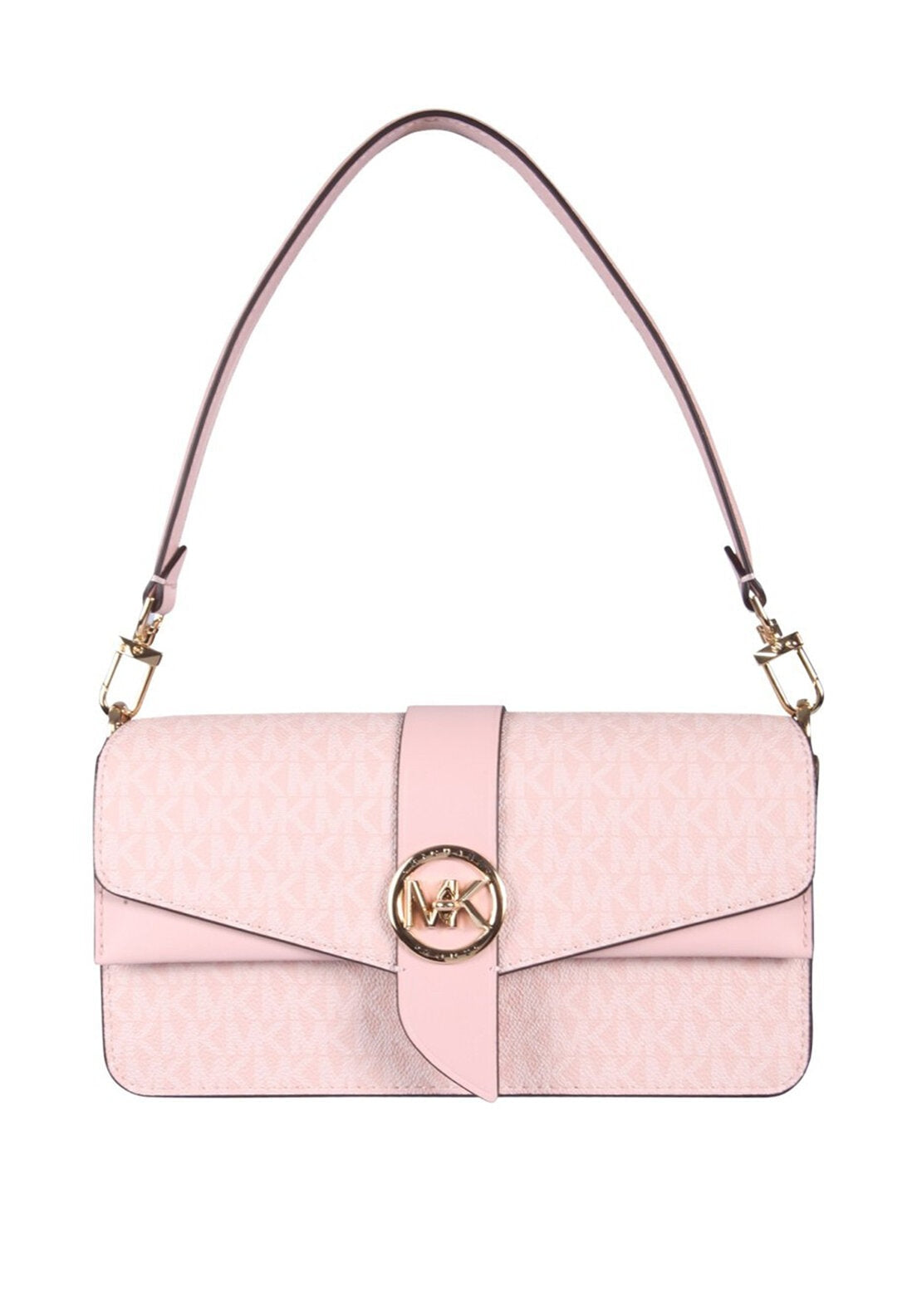 MICHAEL Michael Kors Greenwich Graphic Logo Shoulder Bag  Smokey Rose
