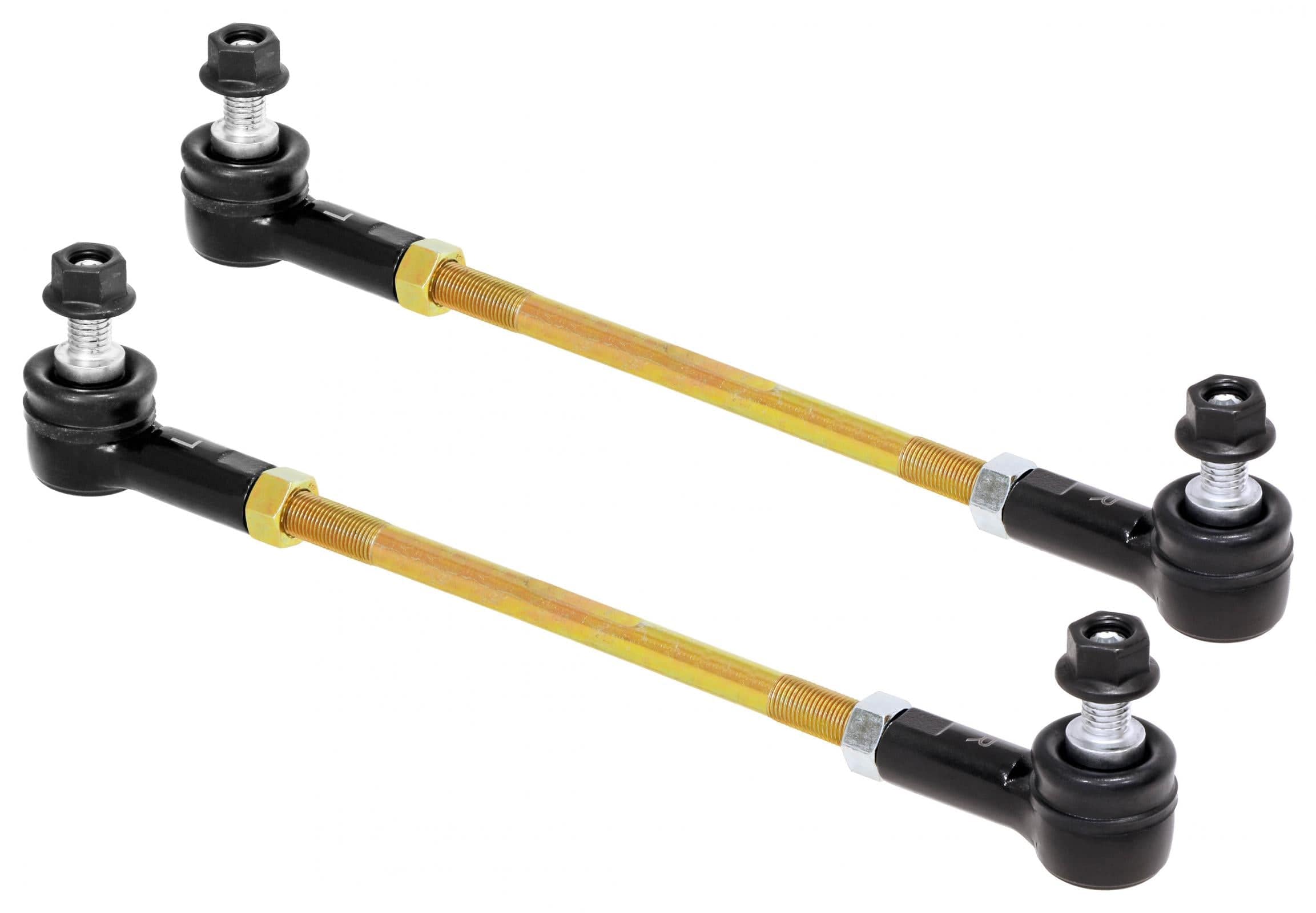 Adjustable Sway Bar End Link Kit (10 1/2 Inch Long Rods w/ Sealed Rod Ends and Jam Nuts pair) RockJock 4X4