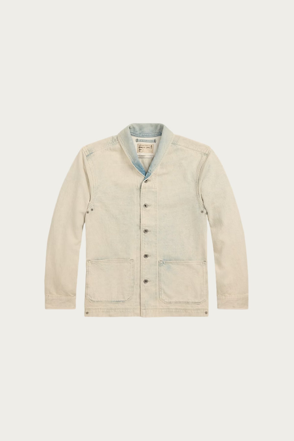 RRL Washed Indigo Selvedge Denim Overshirt   Faded Indigo
